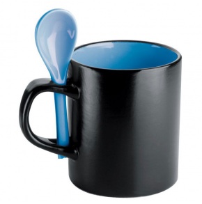 Hrnček s lyžičkou dvojfarebný 0,3l