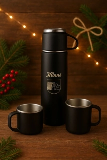 Sada termosky a pohárov s erbom